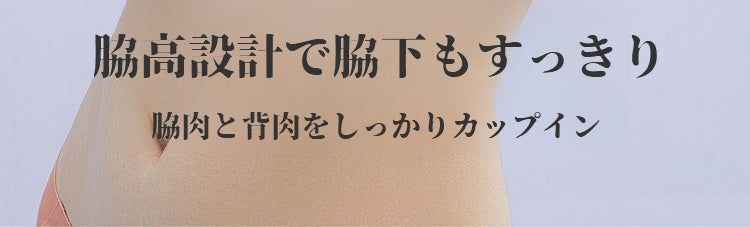 ヴェーミア小さく見せるブラ 脇高設計