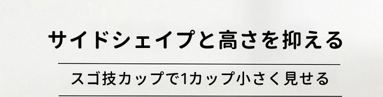 VEIMIA胸を小さく見せるブラ 1カップ小さく