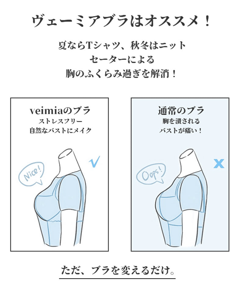 VEIMIAブラジャー 小さく見せる ヴェーミアブラはおススメ