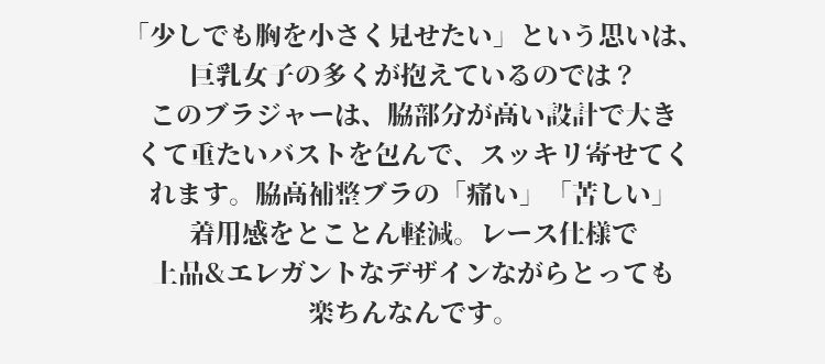 ヴェーミアブラジャー 小さく見せる バストを小さく見せたい