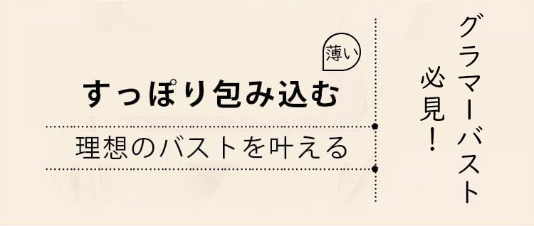 小さく見せるブラ すっぽり包み込む