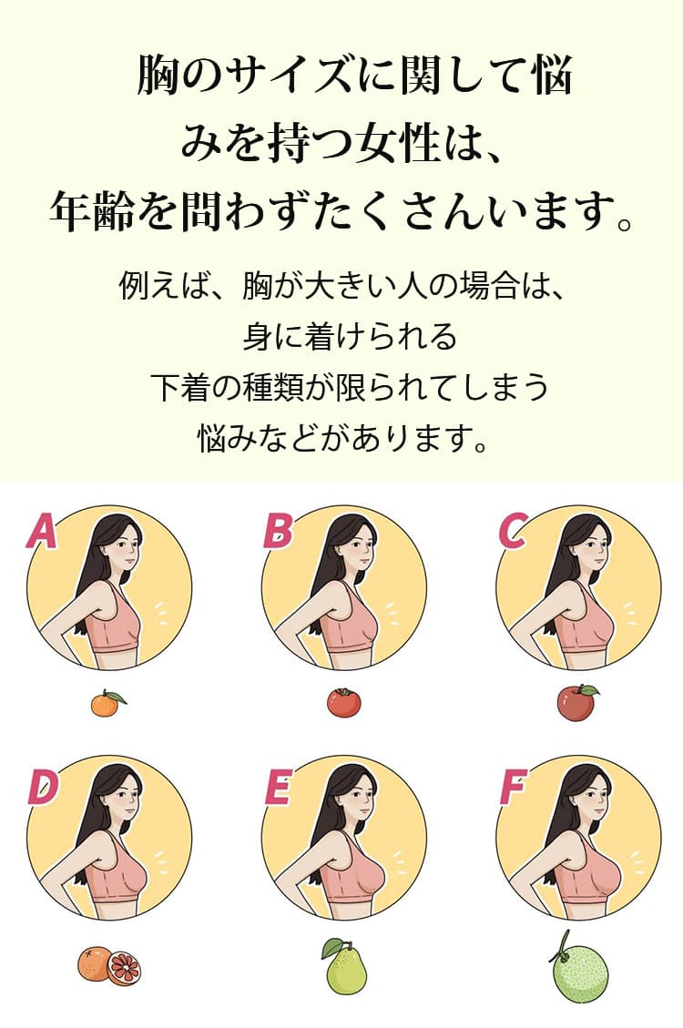 ヴェーミア胸を小さくする方法 バストサイズ