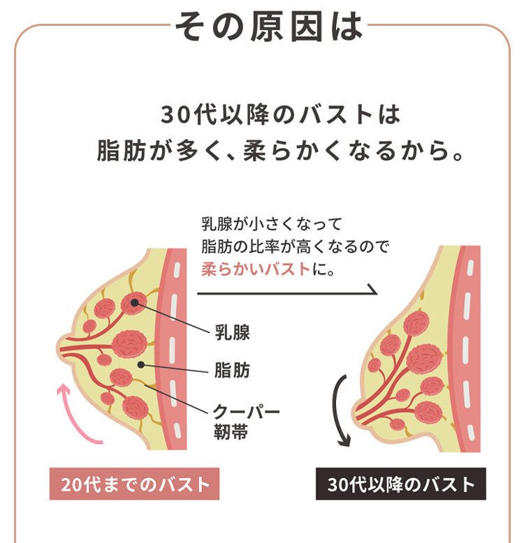 シームレス補正ブラ バストケア