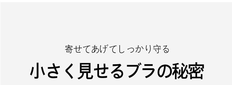 小さく見せるブラ しっかりサポート