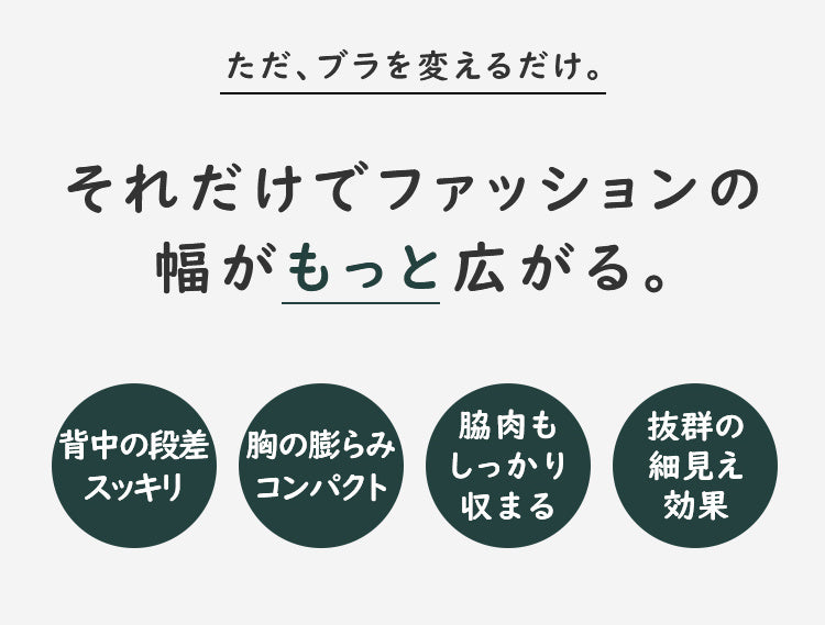 小さく見せるブラ おしゃれを楽しむ