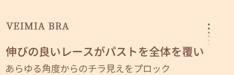 小さく見せるブラ 伸びの良いレース