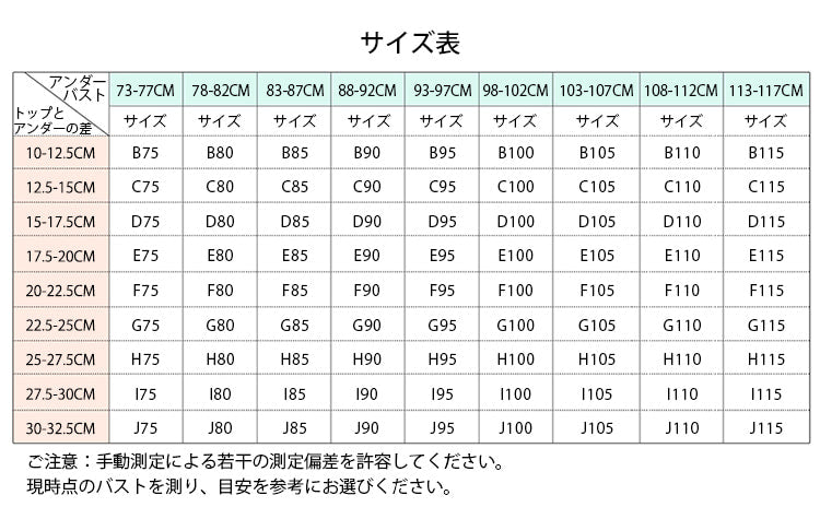 小さく見せるブラ サイズ