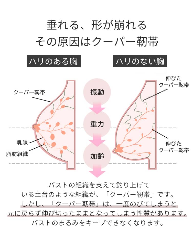 小さく見せるブラ 垂れ防止