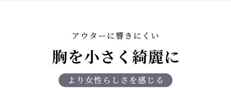 ブラジャー 小さく見せる アウターに響きにくい VEIMIA