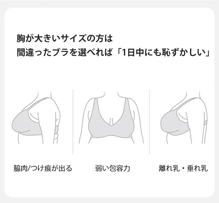 ヴェーミア小さく見えるブラ 大きい胸