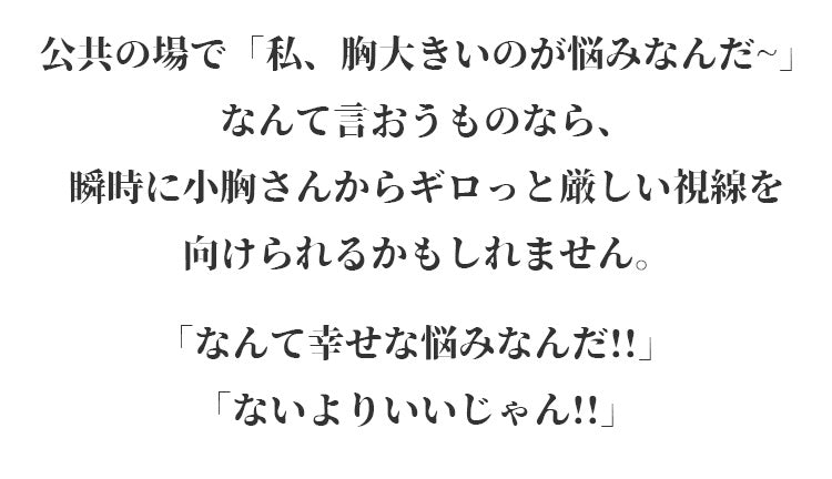 ヴェーミア胸が小さく見えるブラ 胸大きいの悩み