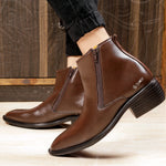 Brown Double Zip Boots BX