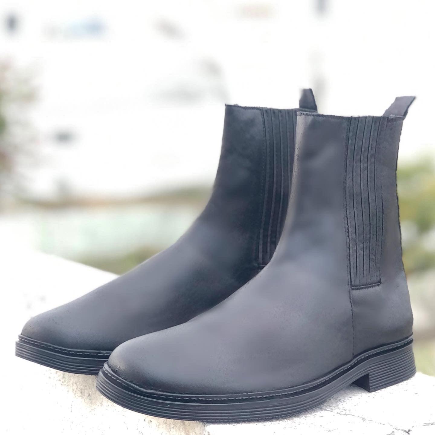 Black TX High Chelsea Boot XL LE - Mr Dapper Shoes®
