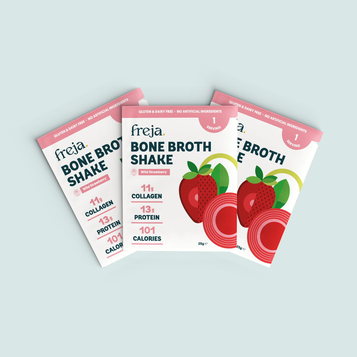 Strawberry Bone Broth Shake Sachets