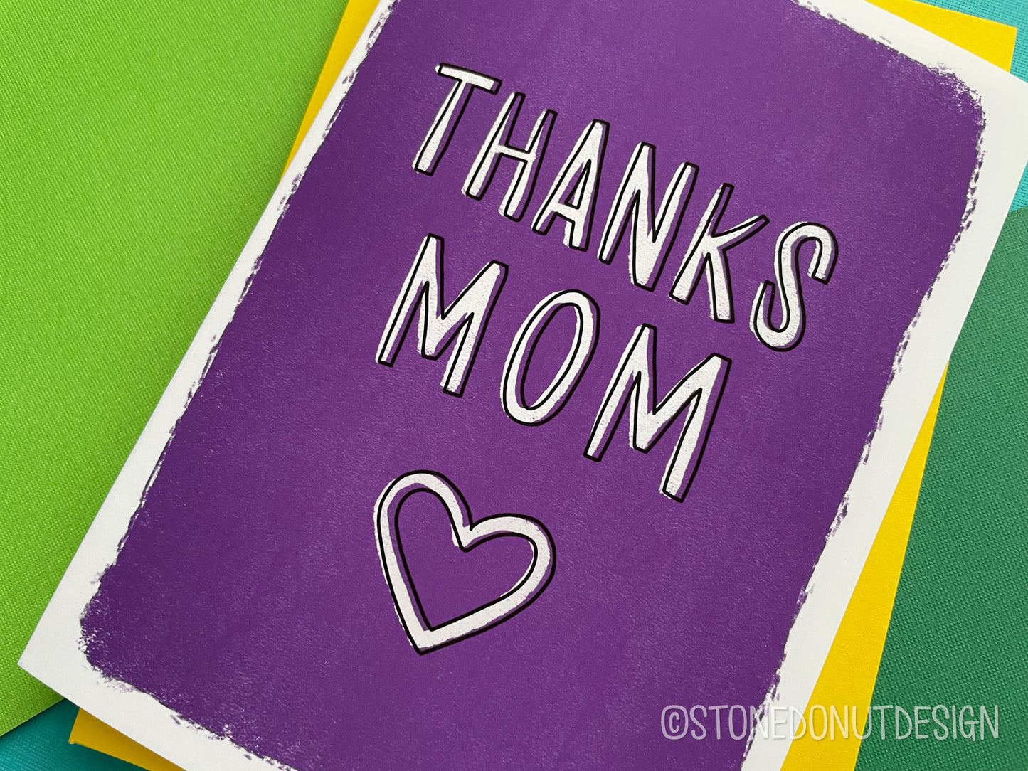 Thanks Mom Mother S Day Card Stonedonut Design