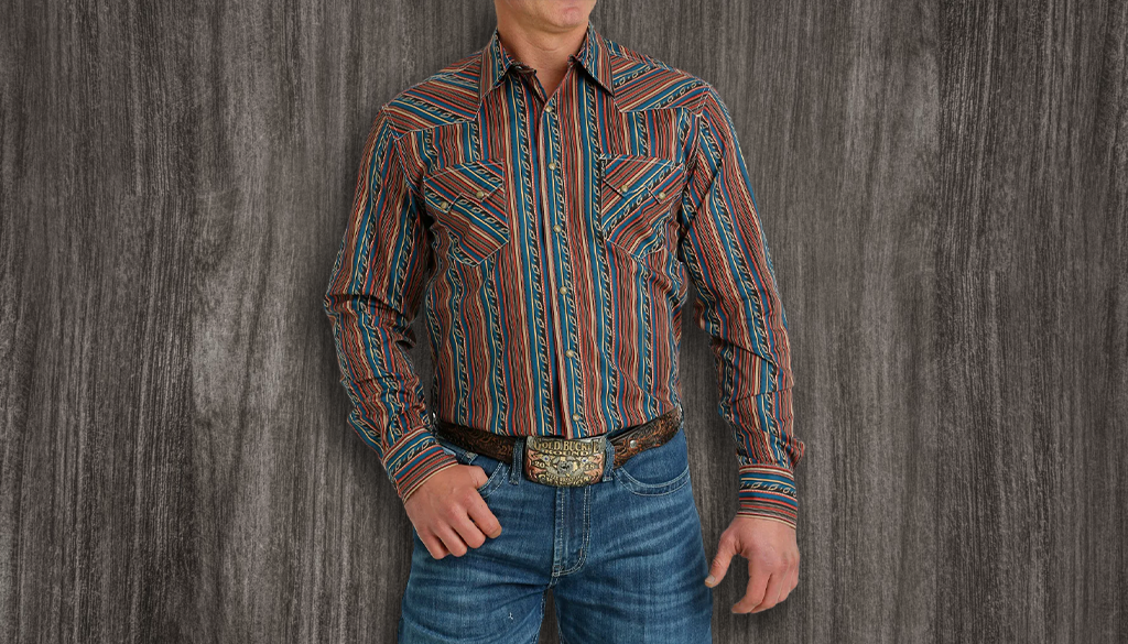 Cinch Men's Modern Fit Snap Multicolor Shirt