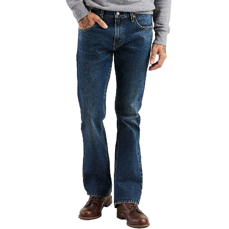Levis Mens 527 Stretch Low Rise Slim Fit Boot Cut Jeans
