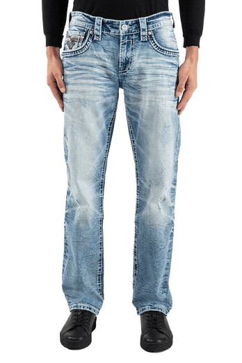 Rock Revival Men's Rey J203r Straight Jeans - Stylish Western