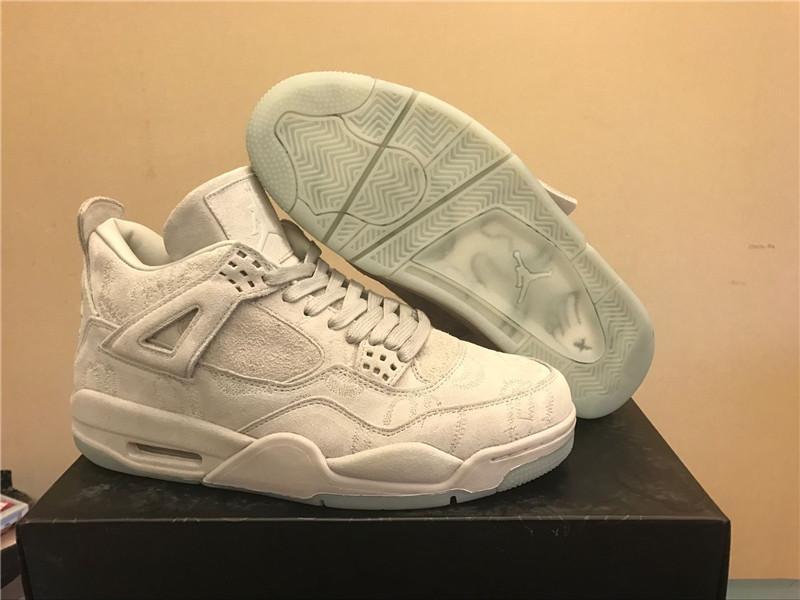 KAWS x Air Jordan 4 Rice white Basketball Shoes 40-47