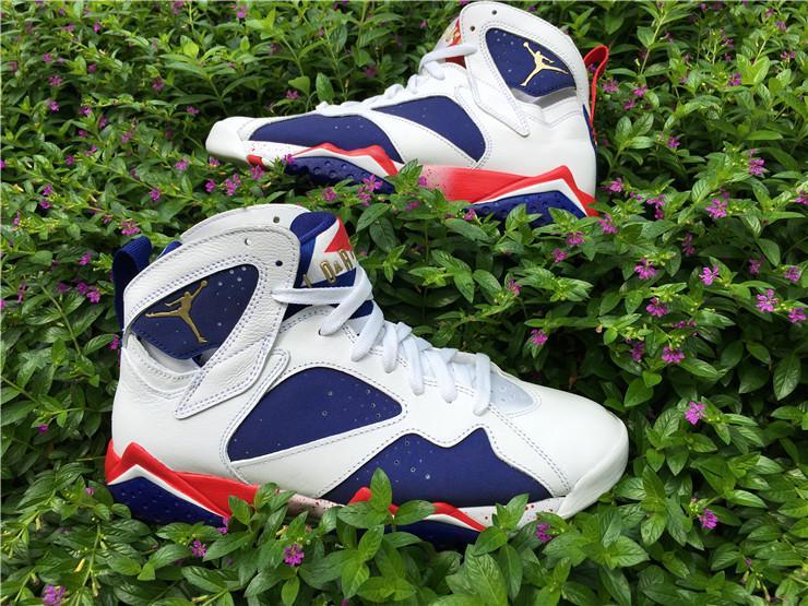 Air Jordan 7 Olympic white/blue Basketball Shoes 36-47