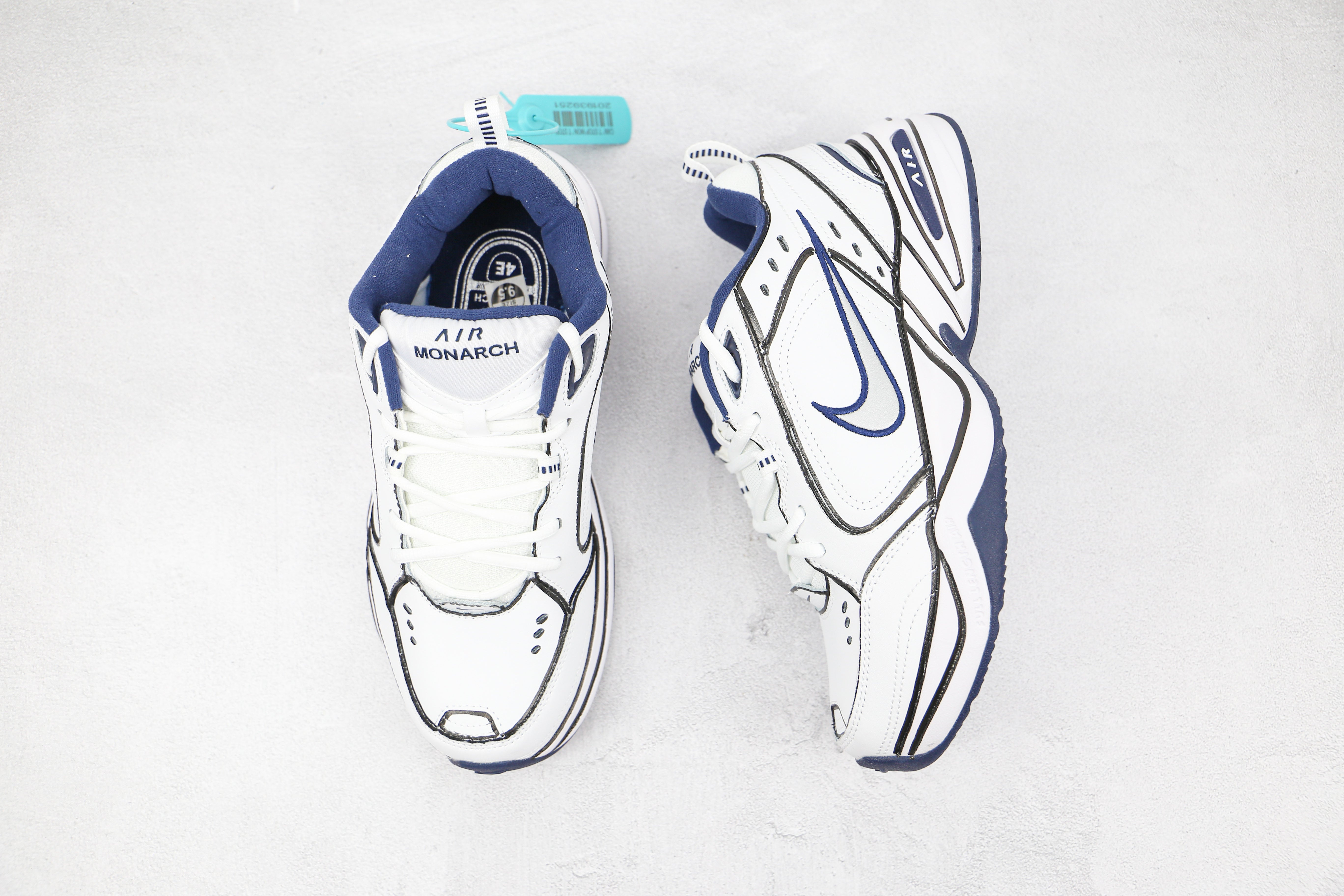 Nike Air Monarch IV White Navy 415445-102 Sneakers