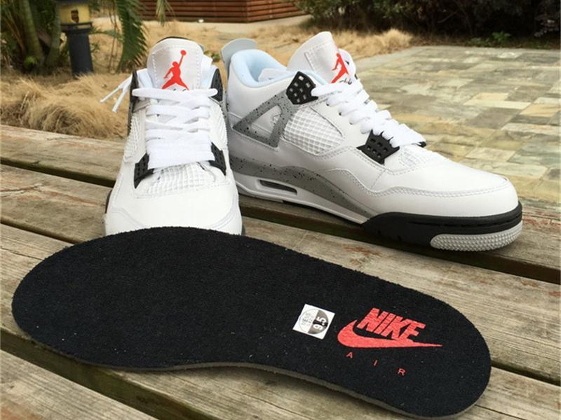 Air Jordan 4 White Cement Basketball Shoes 36-47