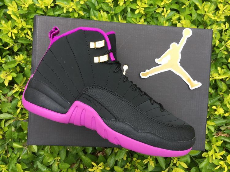 Air Jordan 12 GS 鈥淗yper Violet鈥 Basketball Shoes 36-40