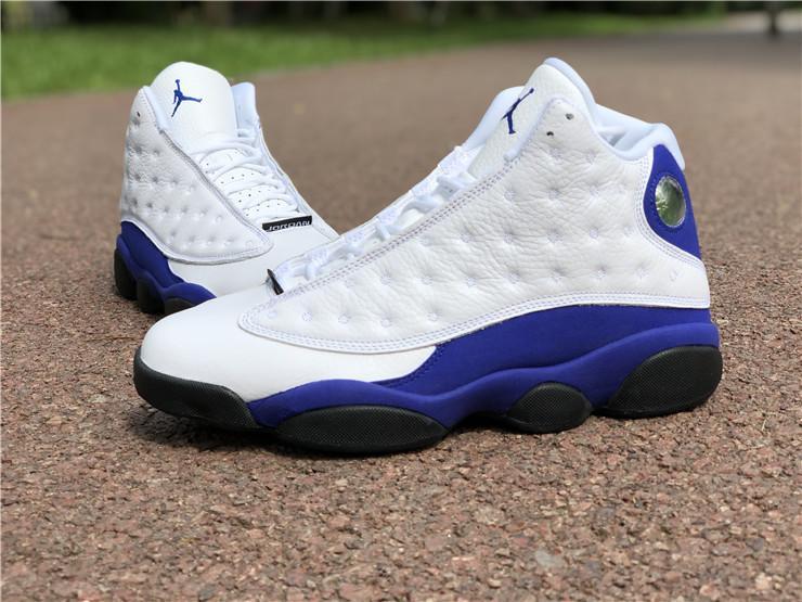 Air Jordan retro 13 White/Blue basketball shoes sneakers