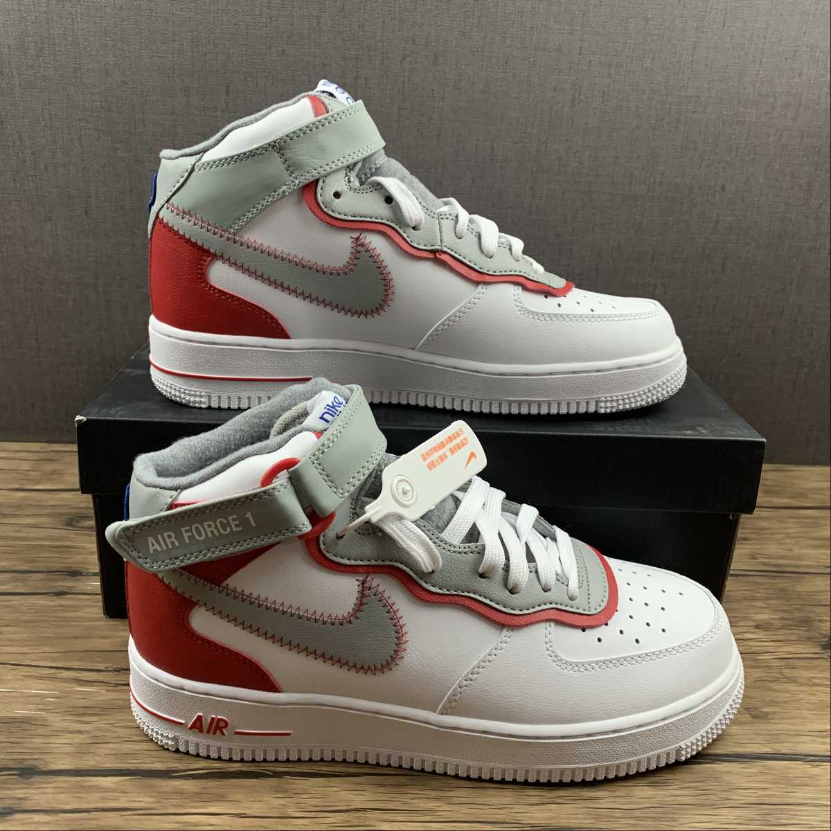 Nike Air Force 1 Mid Athletic Club White Gym Red - DH7451-100 Sneakers