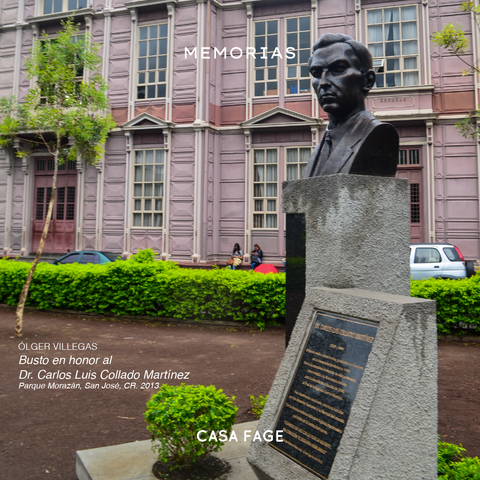 busto dr. carlos luis collado martinez, artista olger villegas, fundido en bronce casa fage