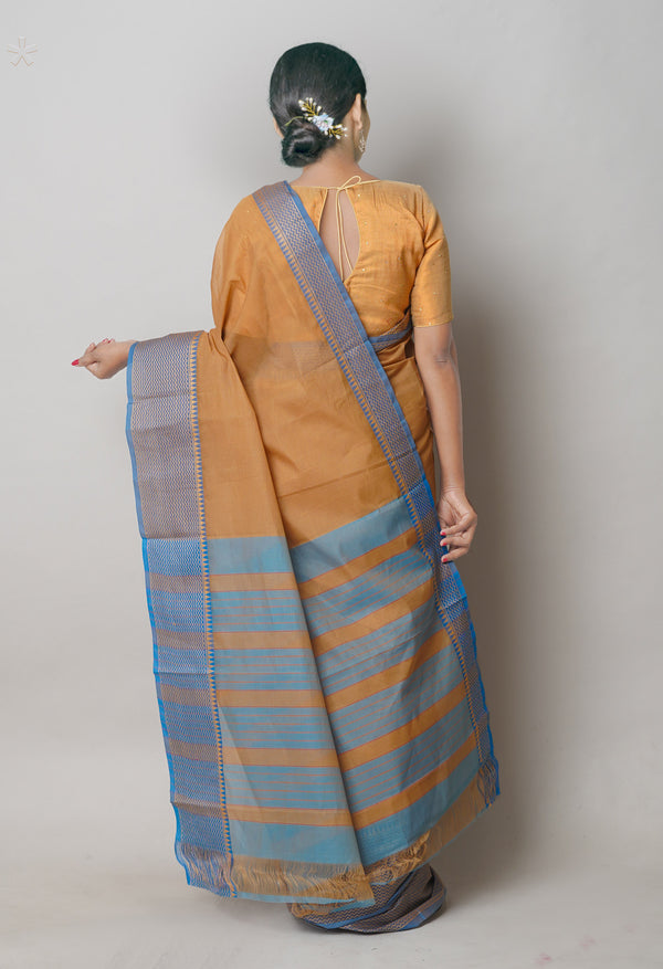 Narayanpet Cotton Saree with Kalamkari Blouse – RKG SHOPPING