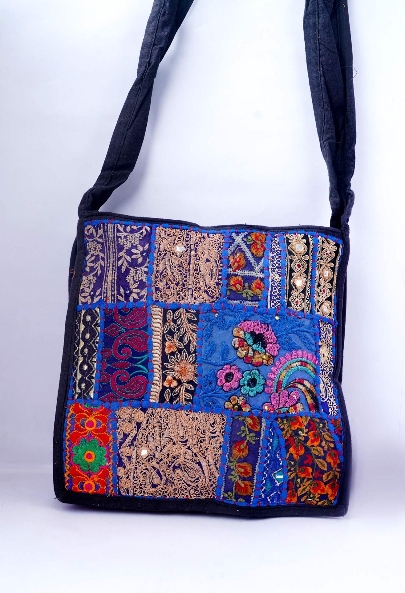 Kutch Handicraft Mini Round Leather Bags - Indic Brands