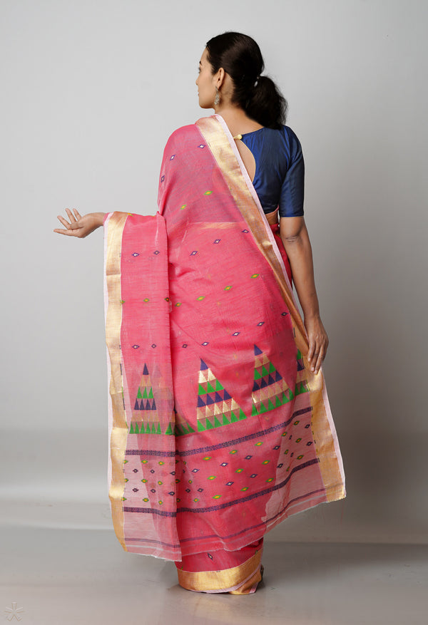 Shop Dhaka malmal Pure silk saree Online - Shopclues