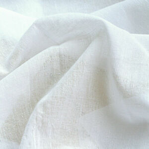 Muslin Cloth Voile Fabric Sheer Lining Fabric Soft Cotton Fabric Mulmul  Fabric Sold by Yard 