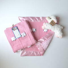 Bubble gum pink baby gift set
