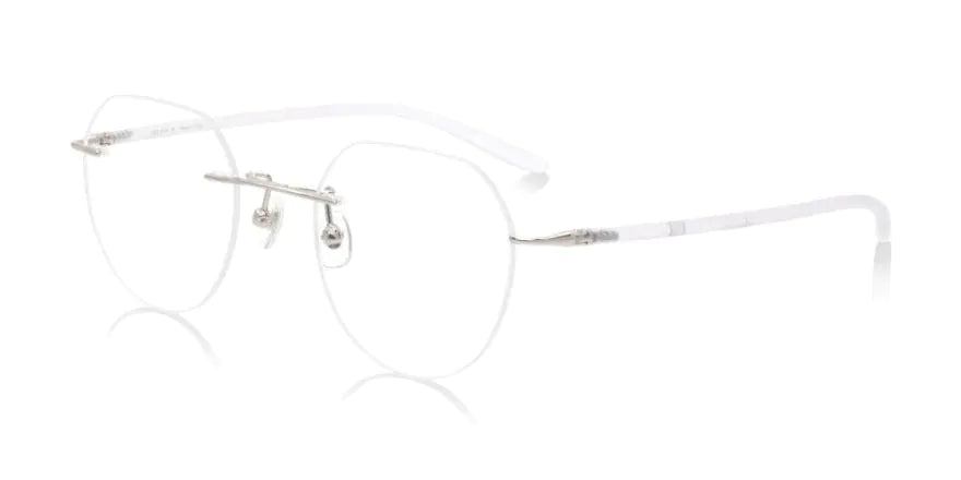 ASOS DESIGN 90's rimless sunglasses with oversized rainbow mirror lens in  white | ASOS