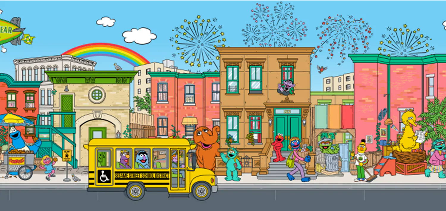 Sesame Street illutrative background