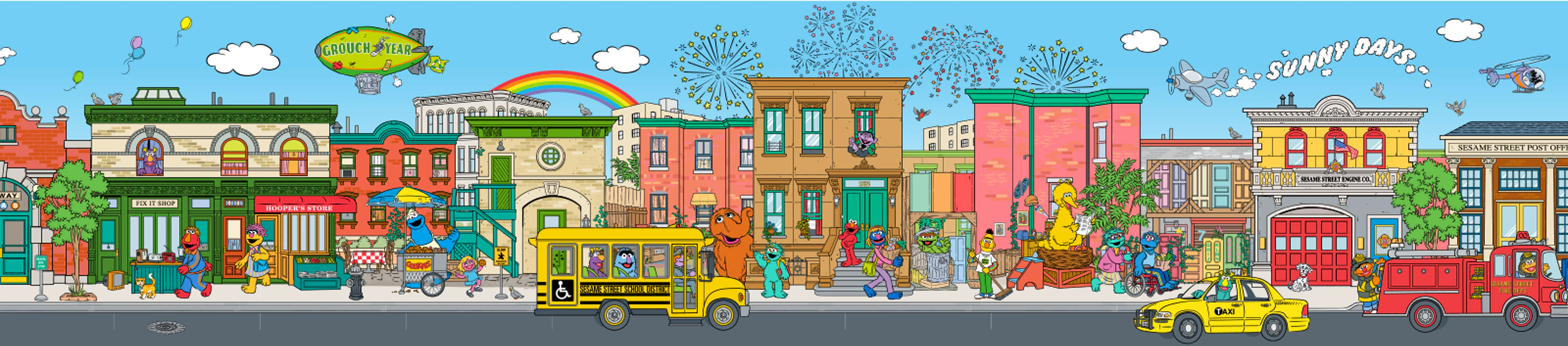 Sesame Street illutrative background