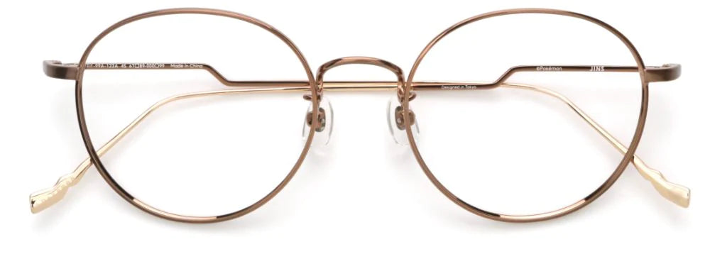 JINS Pikachu Model metal rim glasses in bronze
