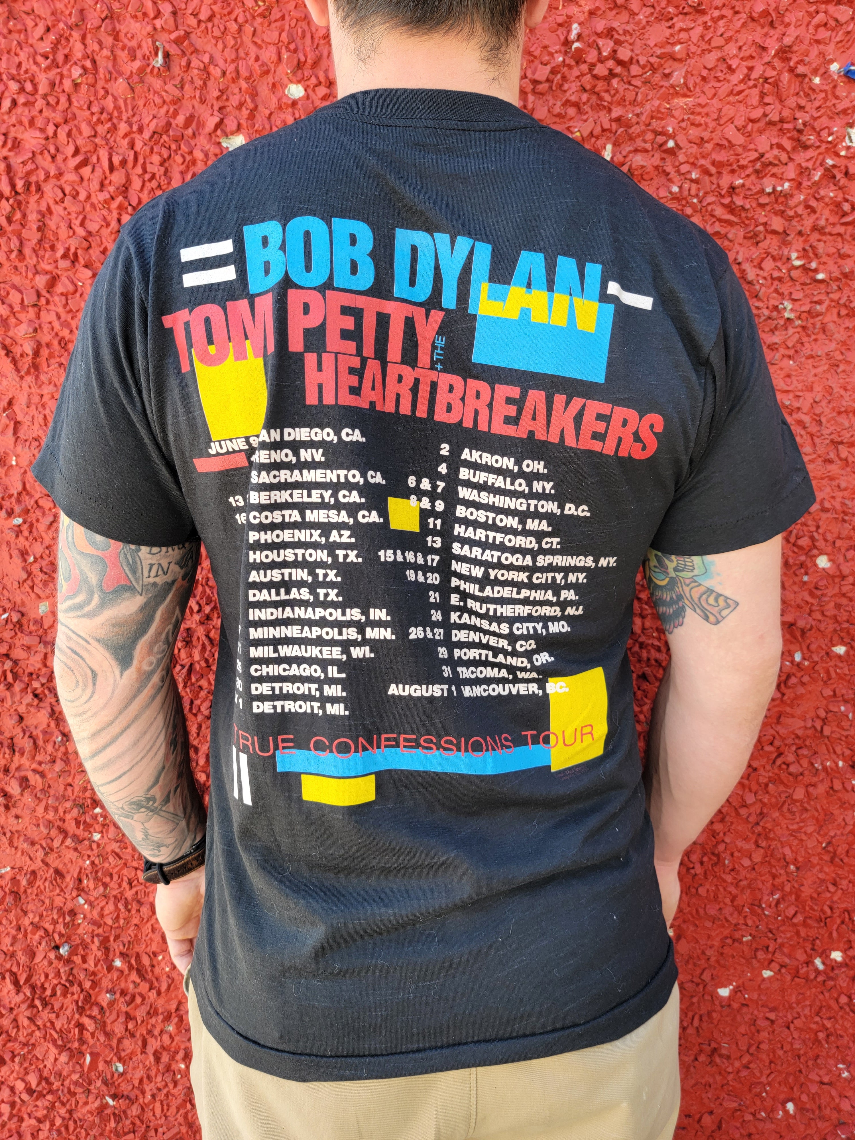 即納-96時間限定 86年Bob Dylan true confessions tourshirt - 通販