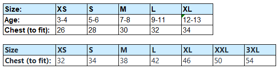 Varsity Jacket size guide