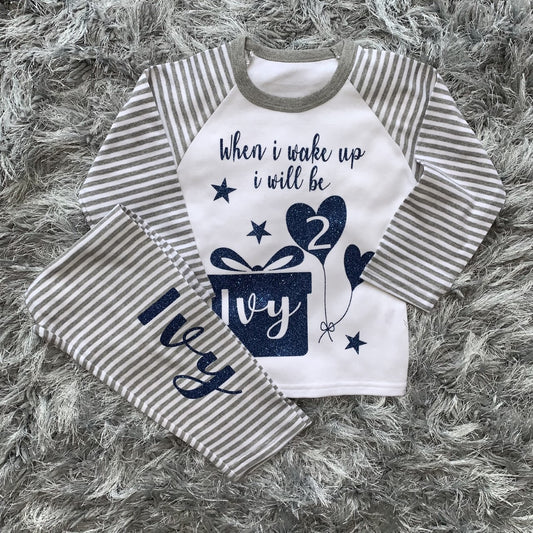 Personalised Birthday Number Pyjamas - Grace & Grayson