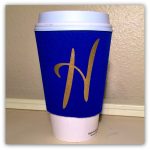 Coffee Cup Sleeve with custom intial.