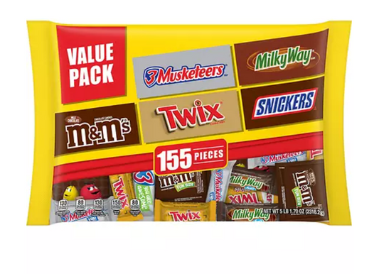 M&M'S Chocolate Candy Assorted Fun Size Bulk Variety Pack (115 ct
