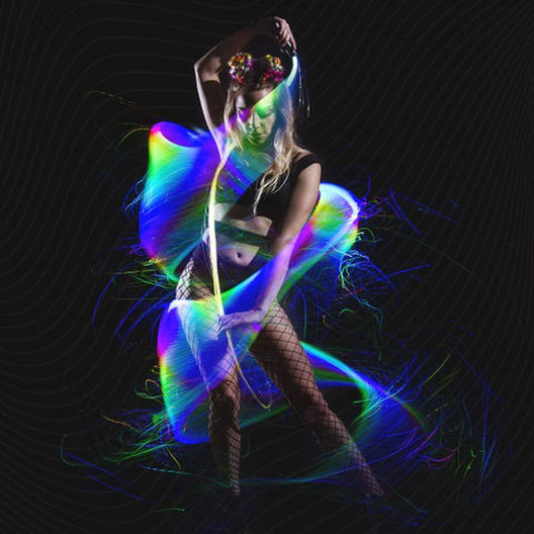 LED Color-Changing Fiber Optic Whip for Raves