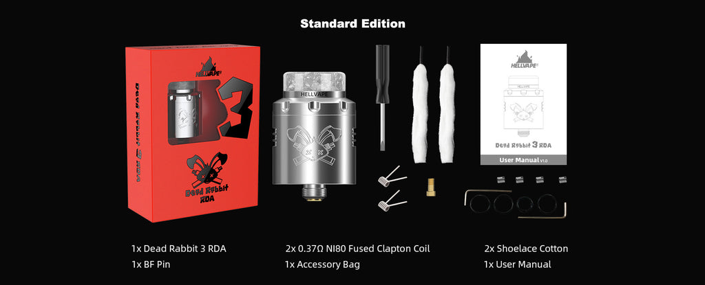 ATOMIZADOR Hell Vape Dead rabbit RDA 3