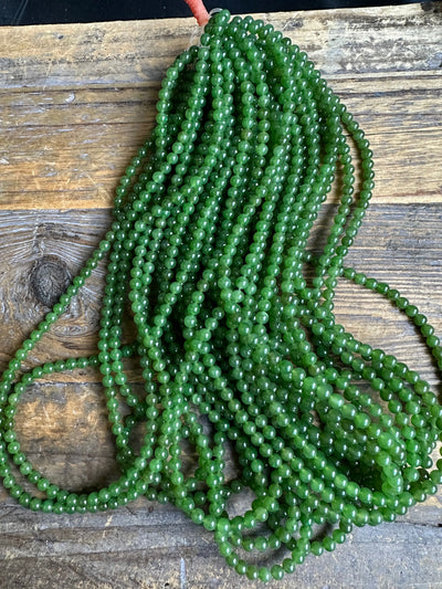 4mm Unstrung Nephrite Jade Beads, 16 – Jade Mine