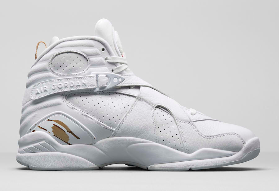 jordan 8 white and gold