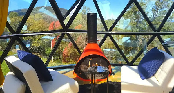 glass dome glamping house