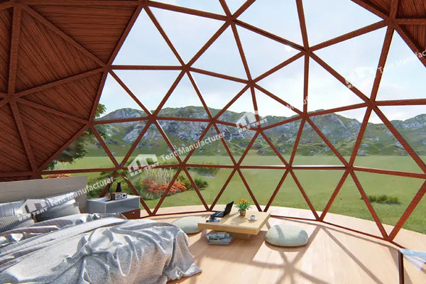 wooden glass dome